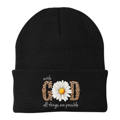 With God All Things Are Possible Sunflower Beanie
