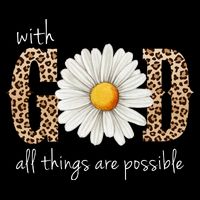 With God All Things Are Possible Sunflower Flatbill Hat