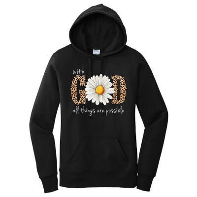 With God All Things Are Possible Sunflower Women's Pullover Hoodie