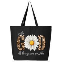 With God All Things Are Possible Sunflower 25L Jumbo Tote