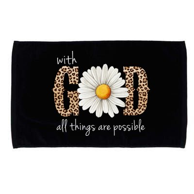 With God All Things Are Possible Sunflower Microfiber Hand Towel