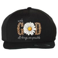 With God All Things Are Possible Sunflower Wool Snapback Cap