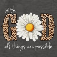 With God All Things Are Possible Sunflower Vector Backpack