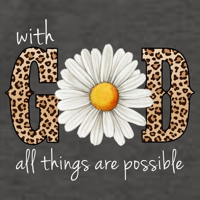 With God All Things Are Possible Sunflower Vector Backpack