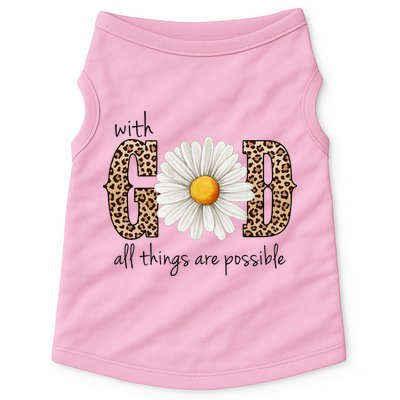 With God All Things Are Possible Sunflower Doggie Tank