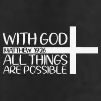 With God All Things Are Possible God Faith Jesus 4 7 Panel Mesh Trucker Snapback Hat