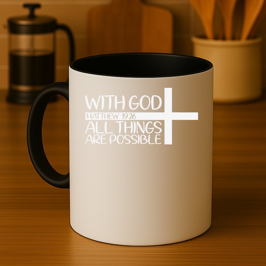 With God All Things Are Possible God Faith Jesus 4 Mug