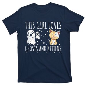 Women Ghosts And Kittens Lover This Loves Funny T-Shirt