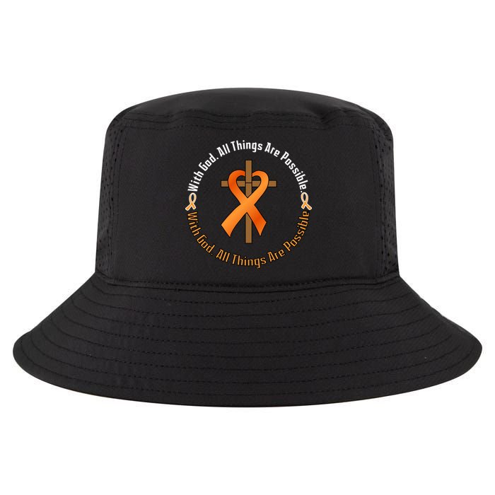 With God All Things Are Possible Multiple Sclerosis Awareness Cool Comfort Performance Bucket Hat