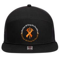 With God All Things Are Possible Multiple Sclerosis Awareness 7 Panel Mesh Trucker Snapback Hat
