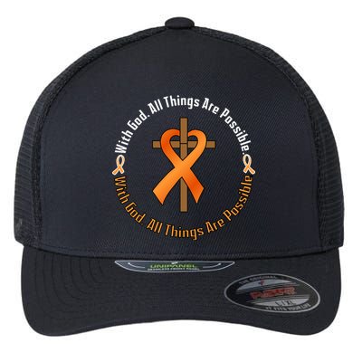 With God All Things Are Possible Multiple Sclerosis Awareness Flexfit Unipanel Trucker Cap