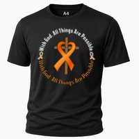 With God All Things Are Possible Multiple Sclerosis Awareness Performance Shirt