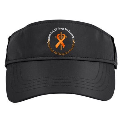 With God All Things Are Possible Multiple Sclerosis Awareness Adult Drive Performance Visor
