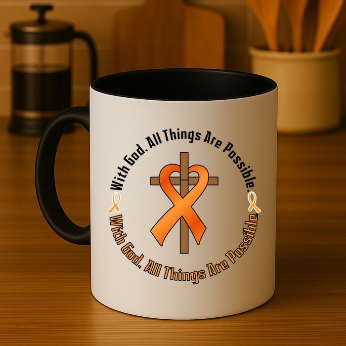 With God All Things Are Possible Multiple Sclerosis Awareness Mug