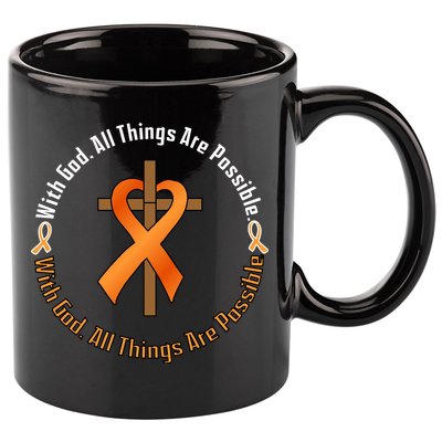 With God All Things Are Possible Multiple Sclerosis Awareness 11oz C Handle Ceramic Mug