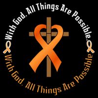 With God All Things Are Possible Multiple Sclerosis Awareness Drawstring Bag