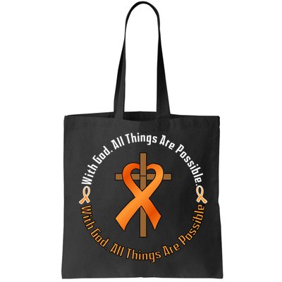 With God All Things Are Possible Multiple Sclerosis Awareness Bag
