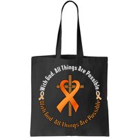 With God All Things Are Possible Multiple Sclerosis Awareness Bag