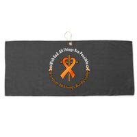 With God All Things Are Possible Multiple Sclerosis Awareness Large Microfiber Waffle Golf Towel