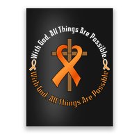 With God All Things Are Possible Multiple Sclerosis Awareness Poster
