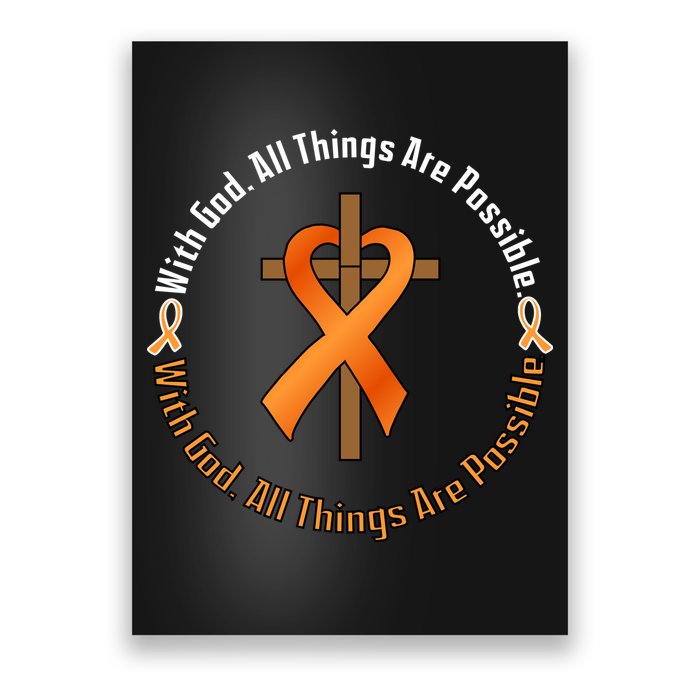 With God All Things Are Possible Multiple Sclerosis Awareness Poster