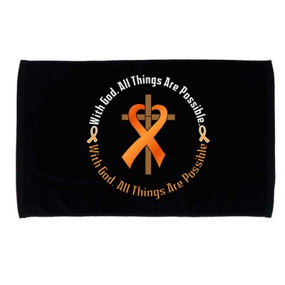 With God All Things Are Possible Multiple Sclerosis Awareness Microfiber Hand Towel