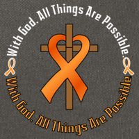 With God All Things Are Possible Multiple Sclerosis Awareness Cotton Canvas Backpack