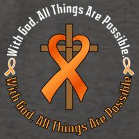 With God All Things Are Possible Multiple Sclerosis Awareness Vector Backpack
