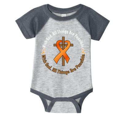 With God All Things Are Possible Multiple Sclerosis Awareness Infant Baby Jersey Bodysuit