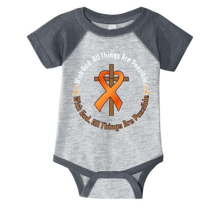 With God All Things Are Possible Multiple Sclerosis Awareness Infant Baby Jersey Bodysuit