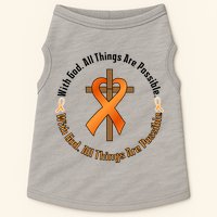 With God All Things Are Possible Multiple Sclerosis Awareness Doggie Tank