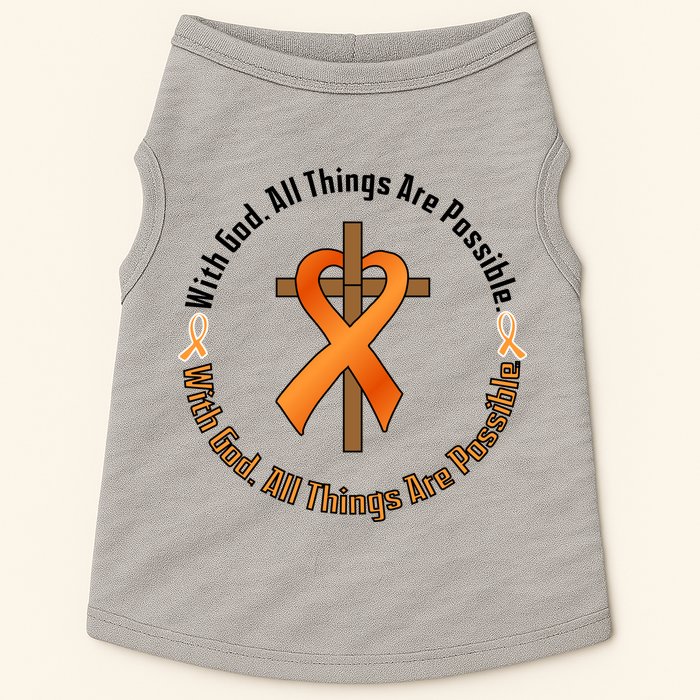 With God All Things Are Possible Multiple Sclerosis Awareness Doggie Tank