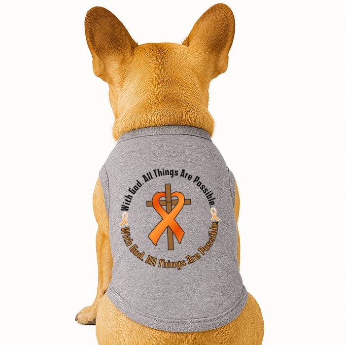 With God All Things Are Possible Multiple Sclerosis Awareness Doggie Tank