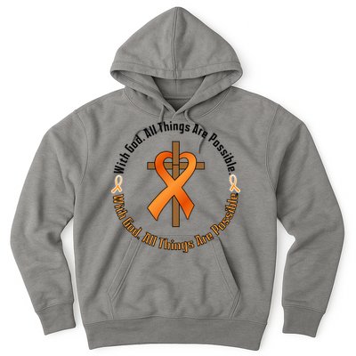 With God All Things Are Possible Multiple Sclerosis Awareness Hoodie