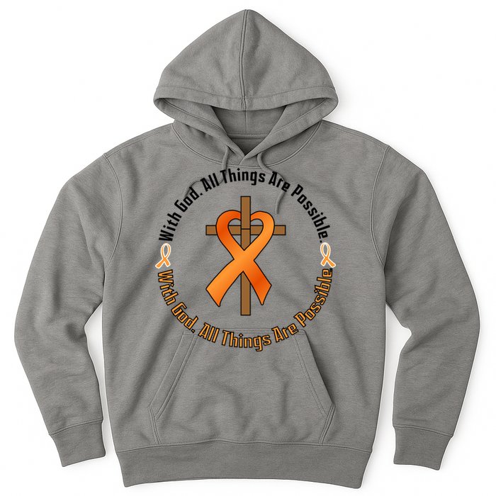 With God All Things Are Possible Multiple Sclerosis Awareness Hoodie