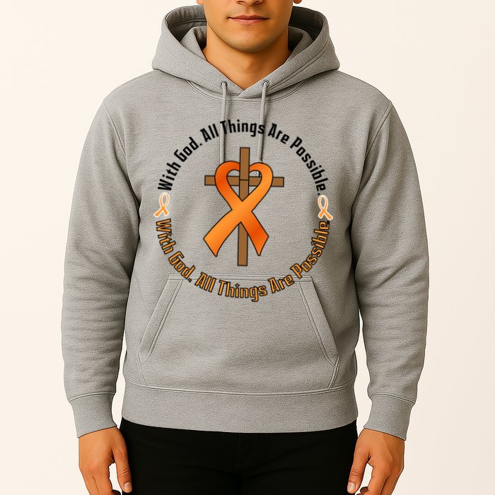 With God All Things Are Possible Multiple Sclerosis Awareness Hoodie