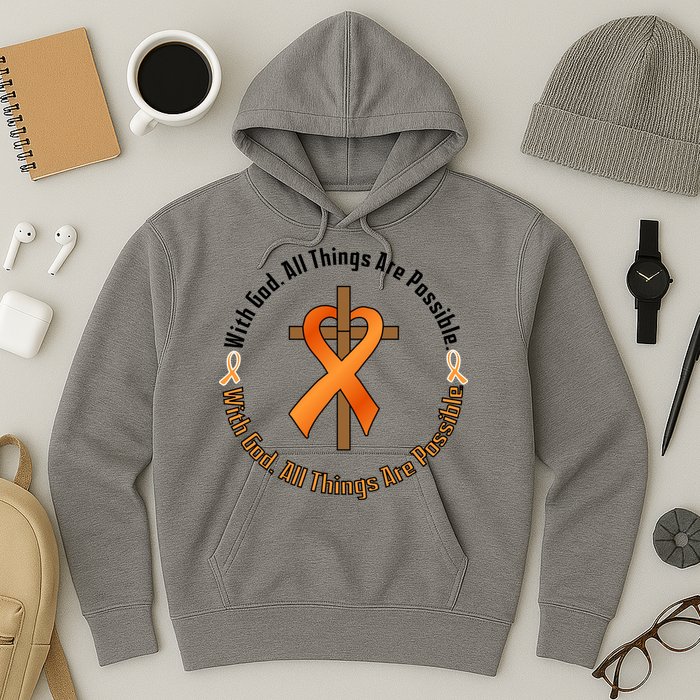 With God All Things Are Possible Multiple Sclerosis Awareness Hoodie