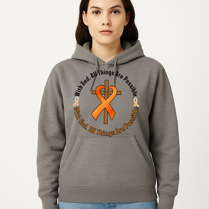 With God All Things Are Possible Multiple Sclerosis Awareness Hoodie