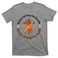 With God All Things Are Possible Multiple Sclerosis Awareness T-Shirt