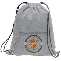 With God All Things Are Possible Multiple Sclerosis Awareness Sweatshirt Cinch Pack Bag