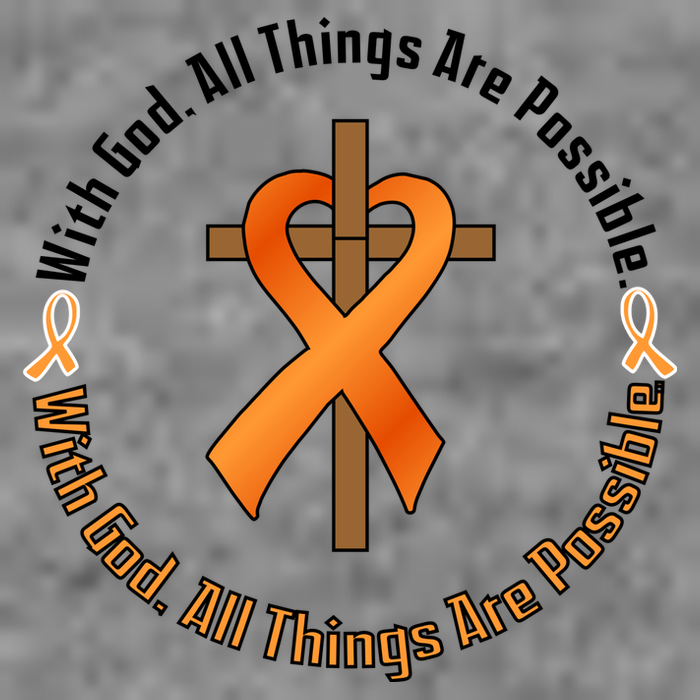 With God All Things Are Possible Multiple Sclerosis Awareness 7-Panel Snapback Hat