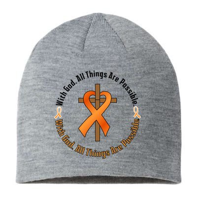 With God All Things Are Possible Multiple Sclerosis Awareness Sustainable Beanie