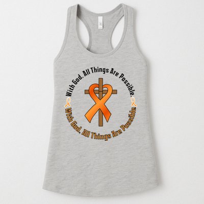 With God All Things Are Possible Multiple Sclerosis Awareness Womens Tank Top