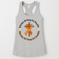 With God All Things Are Possible Multiple Sclerosis Awareness Womens Tank Top