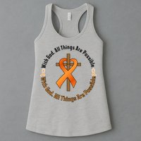 With God All Things Are Possible Multiple Sclerosis Awareness Womens Tank Top