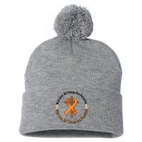 With God All Things Are Possible Multiple Sclerosis Awareness Pom Pom 12in Knit Beanie