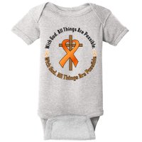 With God All Things Are Possible Multiple Sclerosis Awareness Baby Bodysuit