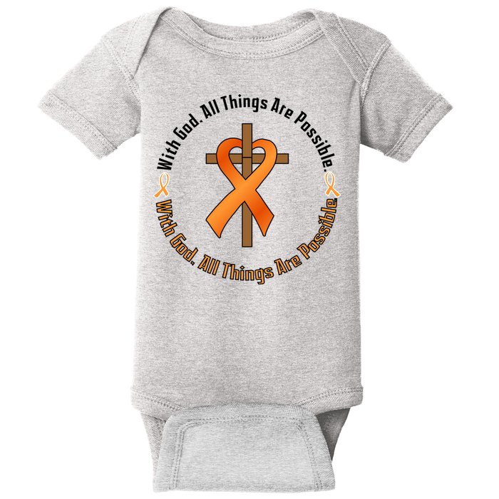 With God All Things Are Possible Multiple Sclerosis Awareness Baby Bodysuit