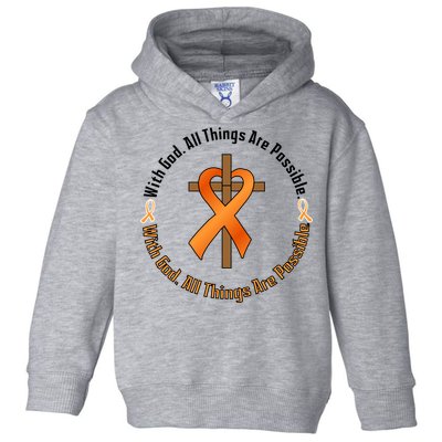 With God All Things Are Possible Multiple Sclerosis Awareness Toddler Hoodie