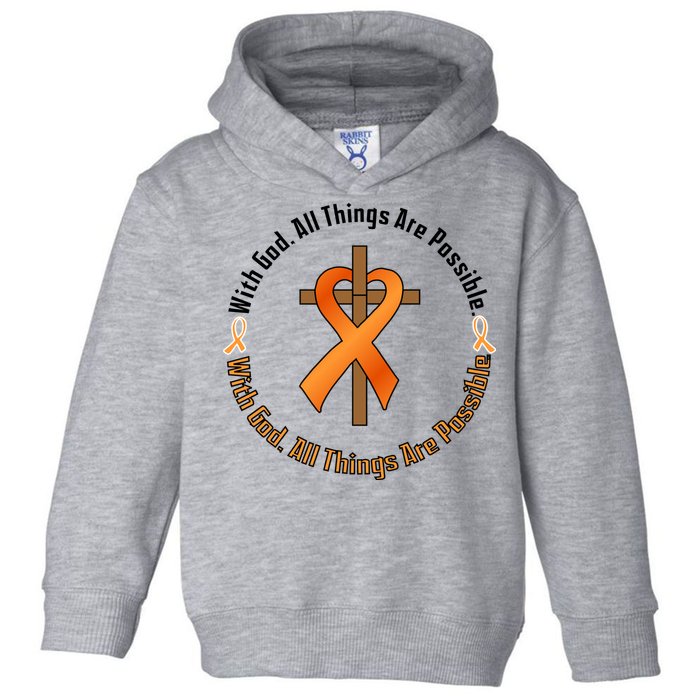 With God All Things Are Possible Multiple Sclerosis Awareness Toddler Hoodie